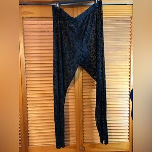 Black Sheer Lace Pants
